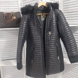 Michael Kors Women's Black Jacket Size L and  Monogram Bag